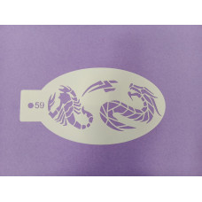 Medium  stencil  - ML059 Schorpioen + Draak
