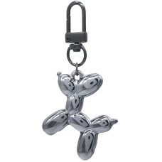 Sleutelhanger HOND - ANTRACIET-ZILVER