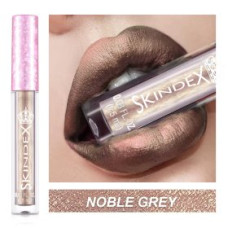  SKINDEX Metallic Long Lasting Lipgloss Nr 08  NOBLE GREY (tijdelijk met 15 wegwerp lip applicators)