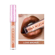  SKINDEX Metallic Long Lasting Lipgloss Nr 10 LOVE BRONZE (tijdelijk met 15 wegwerp lip applicators)