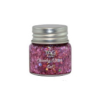 Tag Chunky Glitter Gel - Pink - 20 gr