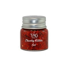 Tag Chunky Glitter Gel - Red - 20 gr