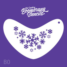 ART FACTORY Boomerang stencil FROZEN SNOWFLAKES