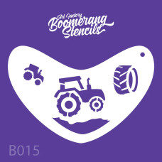 ART FACTORY Boomerang stencil TRACTOR