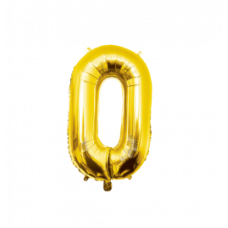Folie ballon - GOUD - 86 cm - Cijfer 0