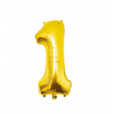 Folie ballon - GOUD - 86 cm - Cijfer 1