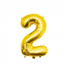 Folie ballon - GOUD - 86 cm - Cijfer 2