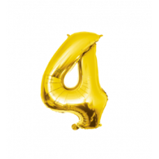 Folie ballon - GOUD - 86 cm - Cijfer 4
