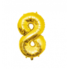Folie ballon - GOUD - 86 cm - Cijfer 8