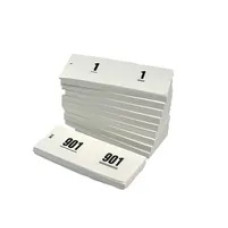 Nummerblok met 1000 dubbele nummers WIT (10 stuks)