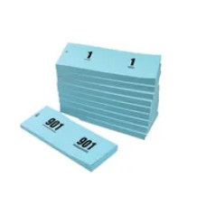 Nummerblok met 1000 dubbele nummers BLAUW (10 stuks)