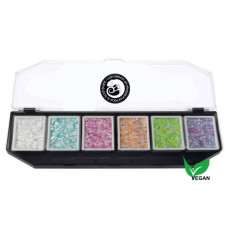 CAMELEON Glitter  cream - UNICORN palet 6 x 8 gr (incl. gratis silicone spatel)
