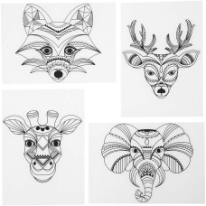 Krimpfolie DIEREN  4 stuks