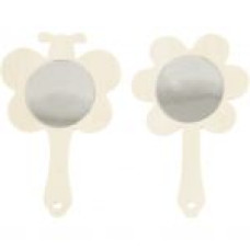 Handspiegel 2 stuks  H: 13,9 cm, B: 9 cm