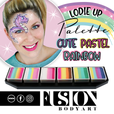 FUSION   LODIE UP CUTE PASTEL RAINBOW PALETTE splitcake palet (6 x 10 gr.)