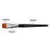 Fusion Body Art penseel - Flat 1 inch