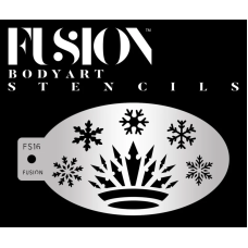 Fusion Medium stencil  - Princess Snow Queen Crown  FS16