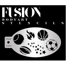 Fusion Medium stencil  - Sport Stars Football Soccer Basketball FS06