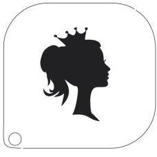 GRIMAS Schmink stencil  130 Prinses (mini Schminksjabloon)