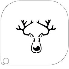 GRIMAS Schmink stencil 38 Rudolf  (mini Schminksjabloon)