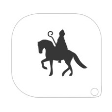 GRIMAS Schmink stencil  77 Sint op Paard (mini Schminksjabloon)
