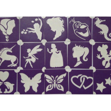 Glittertattoo sjablonen set meisjes (15 stuks)