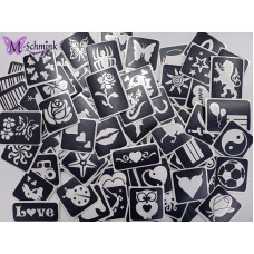      ACTIE   GLITTERTATTOO SJABLONEN 100  STUKS (verschillend)
