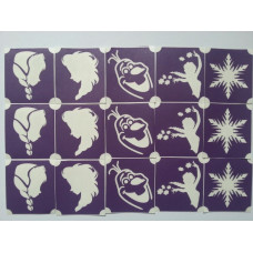 Glittertattoo sjablonen set Frozen (15 stuks)