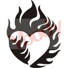 Y-body sjabloon Heart Fire