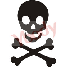 Y-body sjabloon Skull Danger
