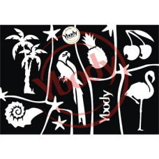 Y-body sjablonen set Tropical 7 stuks
