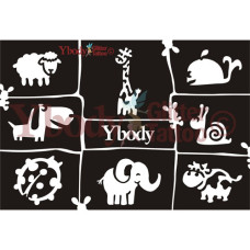 Y-body sjablonen set Dieren (cute) 8 stuks