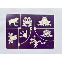 Glitter Tattoo sjablonen set - A5 - Frogs