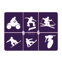 Glitter Tattoo sjablonen set - A5 - Boy Sports