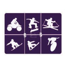 Glitter Tattoo sjablonen set - A5 - Boy Sports