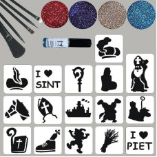 Complete  Glittertattoo set SINT (medium)