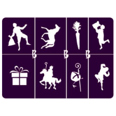 Glitter Tattoo sjablonen set - A5 - Sinterklaas