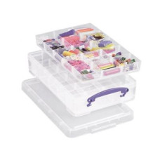 Glittertattoo sjablonen box TRANSPARANT met 2 x inleg voor 30 sjablonen (zonder sjablonen)