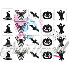 Glittertattoo sjablonen set HALLOWEEN (20 stuks)
