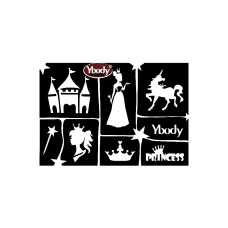 Y-body sjablonen set Prinses 6 stuks