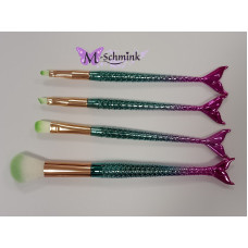 Kwastenset  Mermaid Zeemeermin (4 st.) kleur: AQUA-ROZE