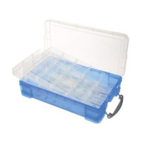 Glittertattoo sjablonen box BLAUW met 2 x inleg voor 30 sjablonen  (zonder sjablonen)