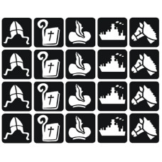                             Glittertattoo sjablonen set SINTERKLAAS (20 stuks)