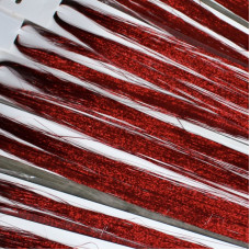 Glitter tinsels ROOD 100 st. + 20 inzetringetjes 