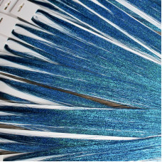 Glitter tinsels BLAUW 100 st. + 20 inzetringetjes 