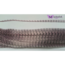 10 synthetische hair feathers grizzly - LICHTROZE + ring