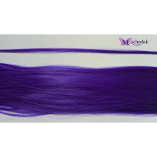 10 synthetische hair feathers effen - PAARS + ring