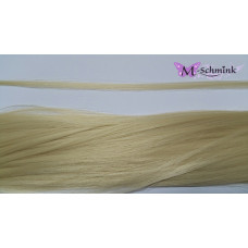 10 synthetische hair feathers effen - BLOND + ring