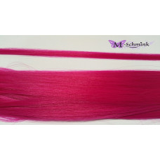 10 synthetische hair feathers effen - FUCHSIA + ring