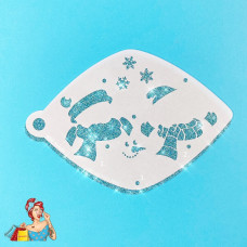 MRQ stencil large KERST - Let it Snow Man